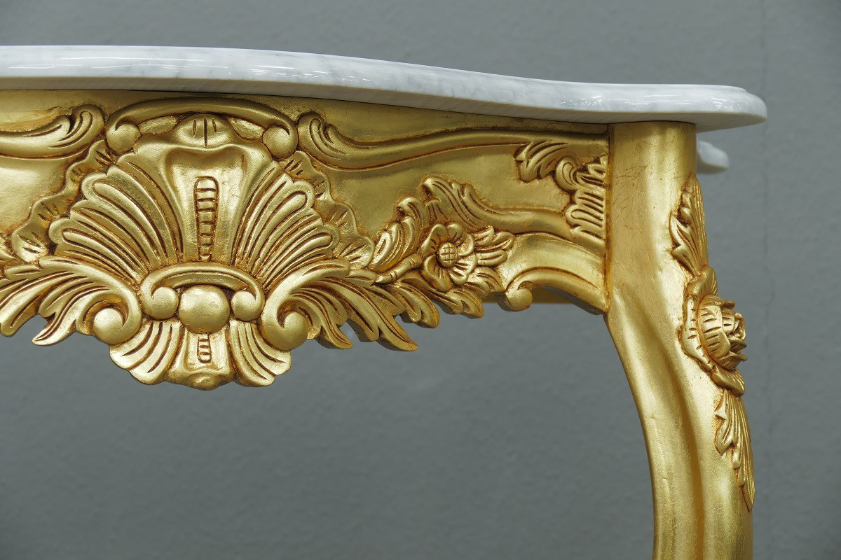Englische Konsole Mahagoni Gold Rococo ein Blickfang