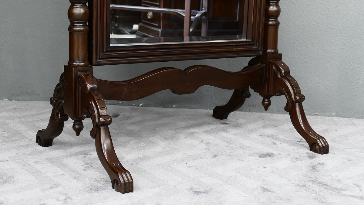 Standspiegel Ankleide Spiegel Mahagoni Kolonialstil