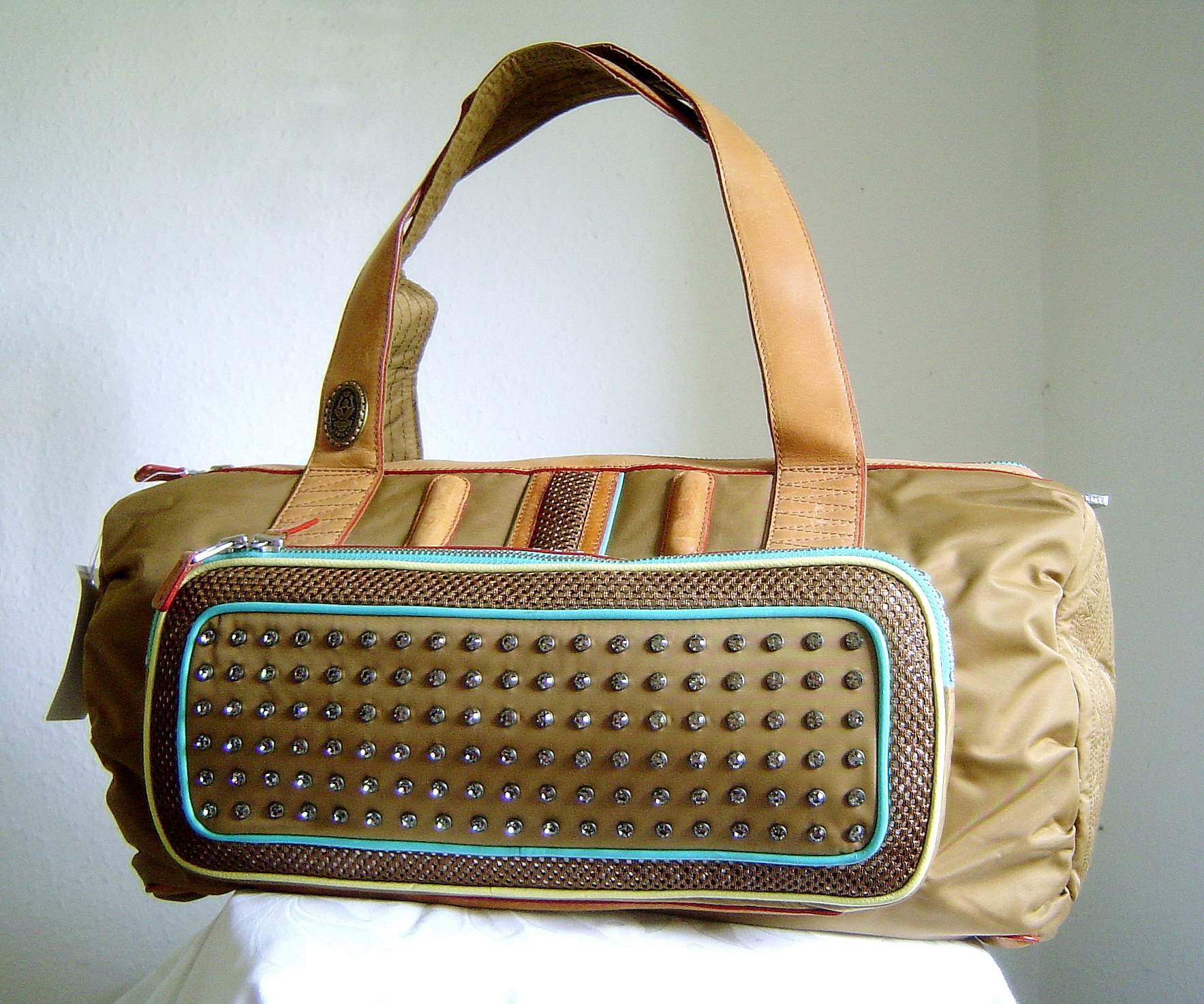 Konplott Handtasche Shopper Bag Jukebox Farbe braun Kupfer