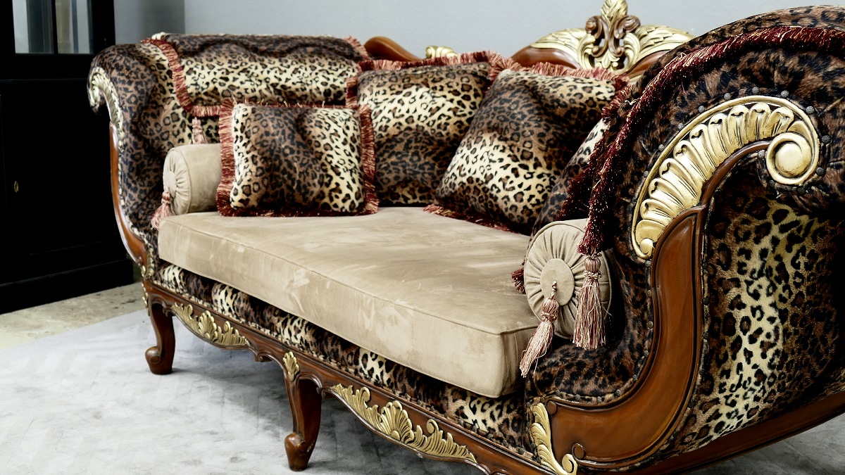 Designersofa Sofa Couch Sessel Couchgarnitur Ottomane Mahagoni Hunter 3-Sitzer