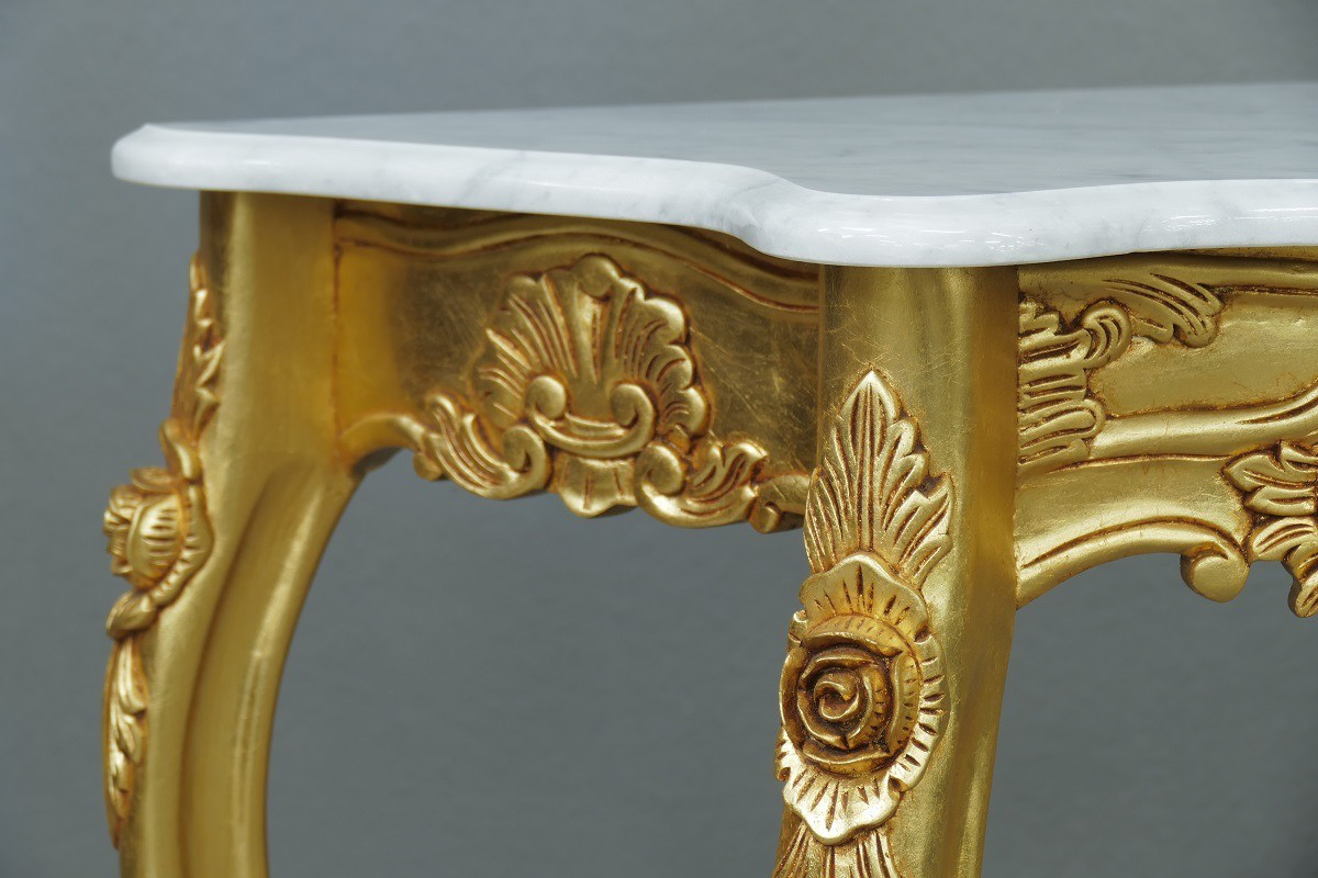 Englische Konsole Mahagoni Gold Rococo ein Blickfang