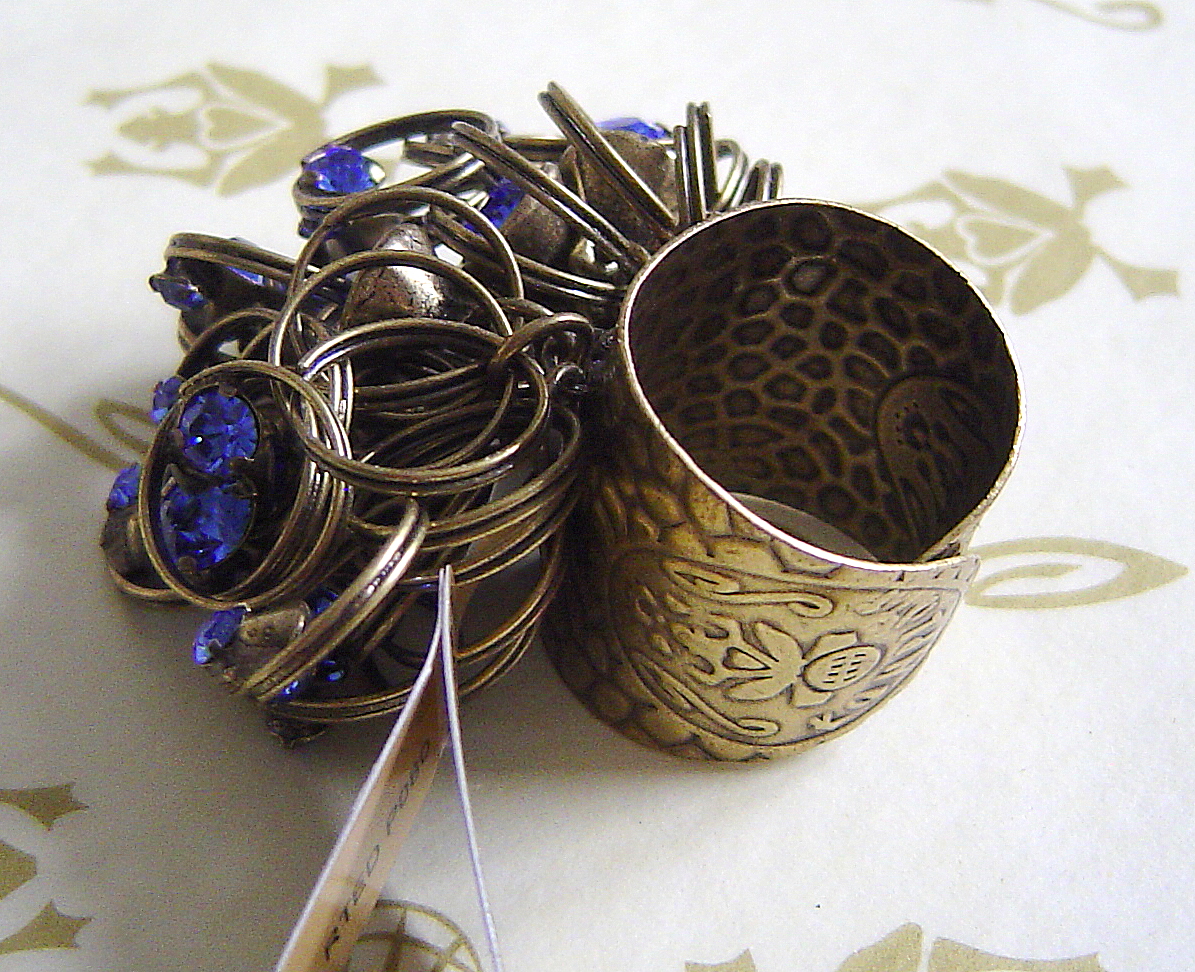 KONPLOTT Ring Gleaming Concert blue  antique bronce