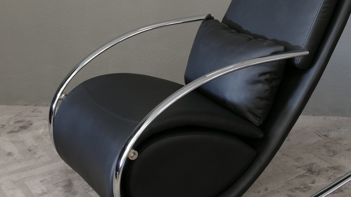 Schaukelstuhl Relaxliege Lounge Chair New Design Farbe: black