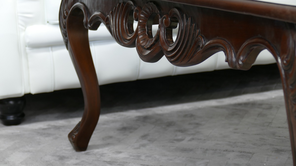 Tisch Couchtisch Mahagoni Kolonialstil Farbe brown Walnuss
