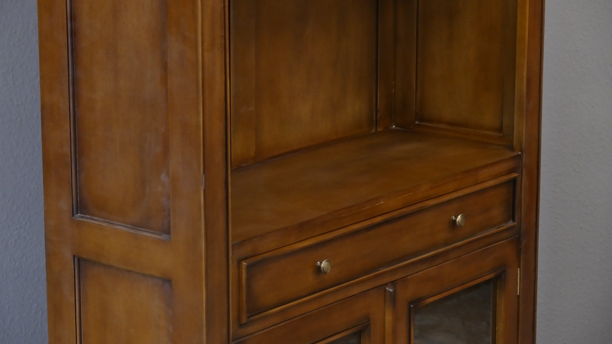 Buchregal Bücherschrank Bücherregal Regal Mahagoni 210 x 100 cm