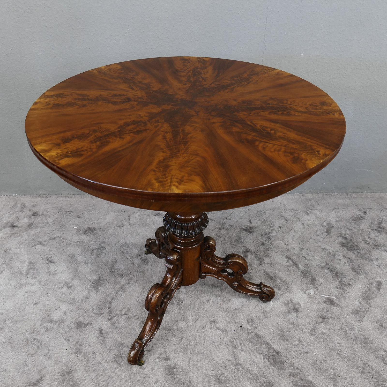  Tisch Teetisch Beistelltisch Winetable Mahagoni Intarsien Antik um 1890