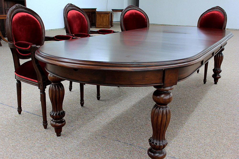 Tisch Esstisch Mahagoni Louis Stil riesig lang 300 cm