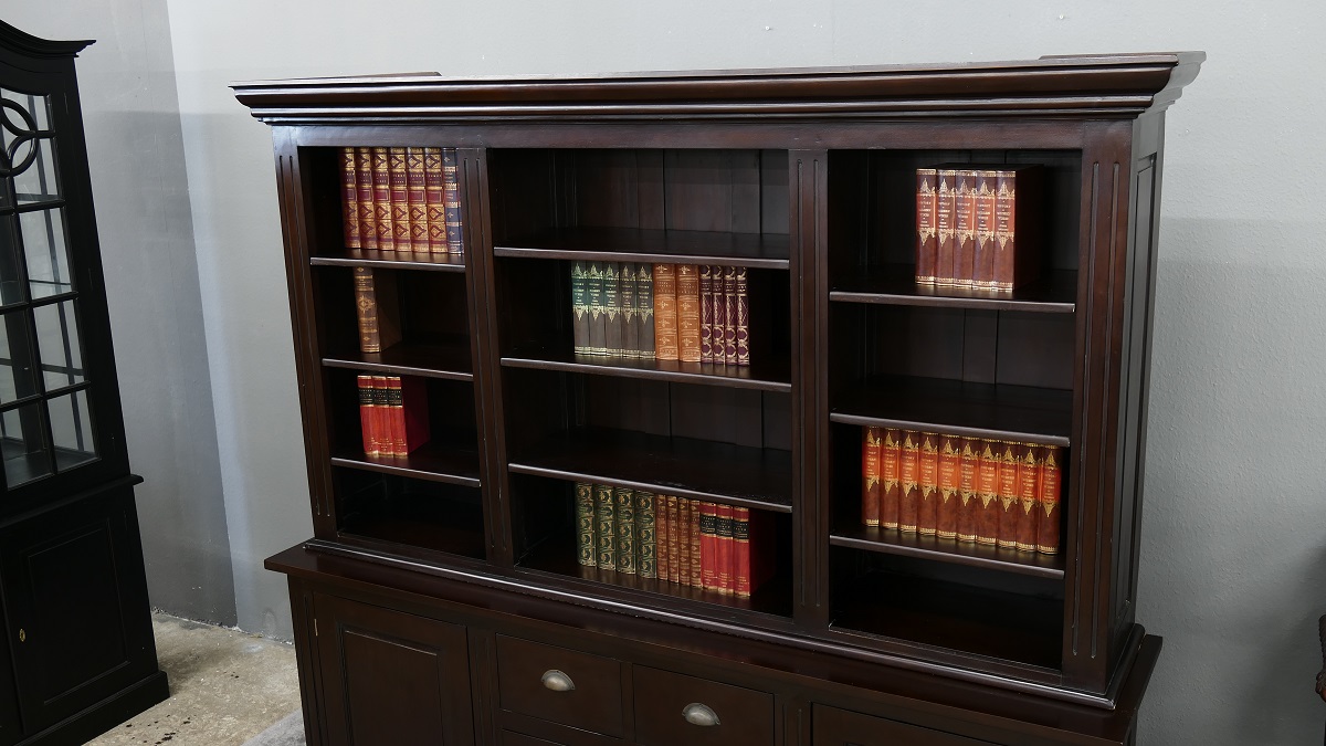 Buffet Bücherschrank Buchregal aus massiv Mahagoni Handarbeit