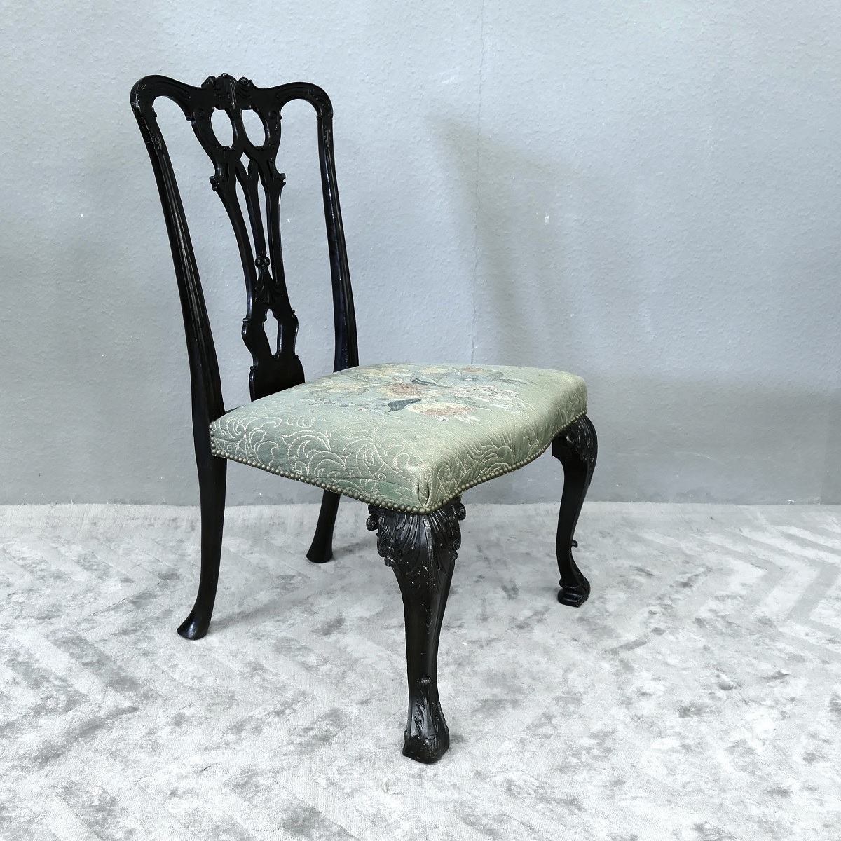 Stuhlset 2 Stück Stuhl Stühle Mahagoni Antik um 1890