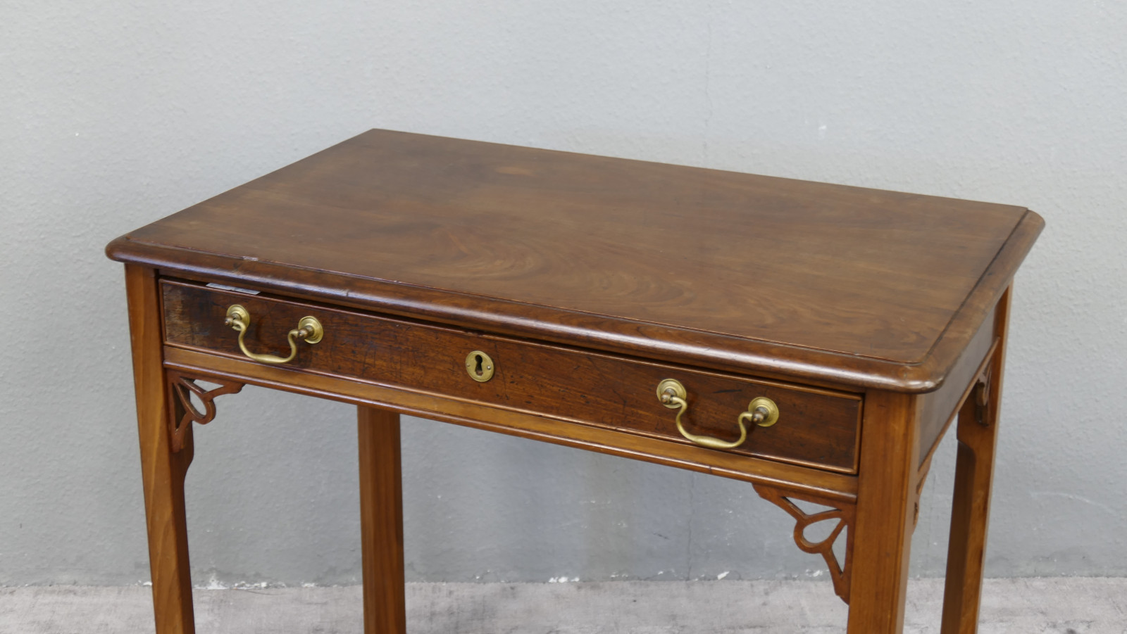 Tisch Schreibtisch Schreibkonsole Cambridgeshire Mahagoni Antik um 1890