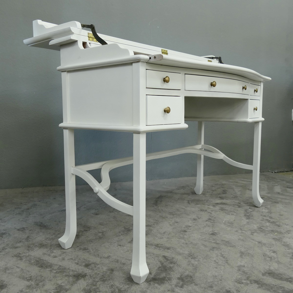 Sekretär Lady s Sekretär Mahagoni Chippendale Farbe weiss