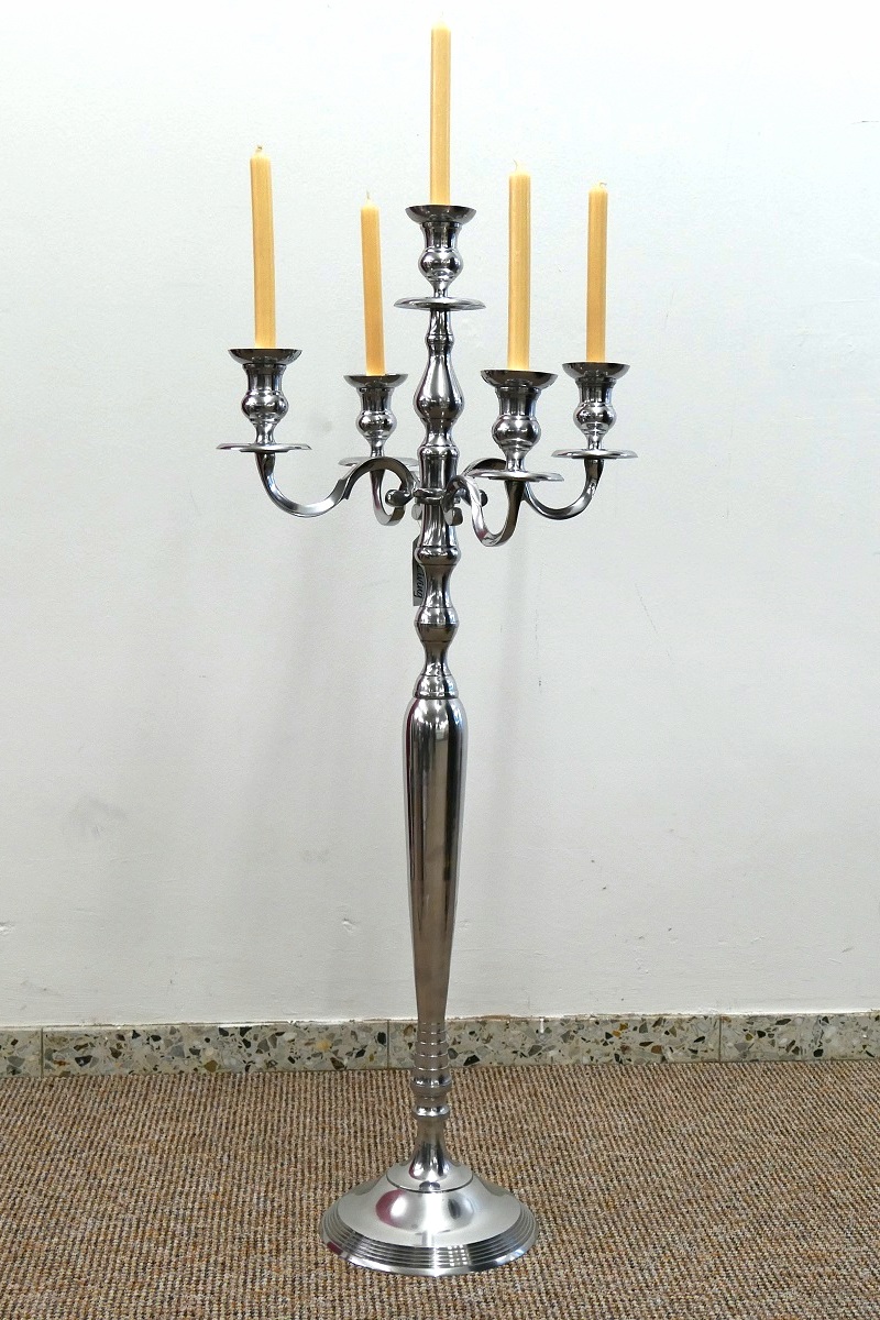 Leuchter Kerzenleuchter Kerzenständer Farbe Silber ca. 120 cm