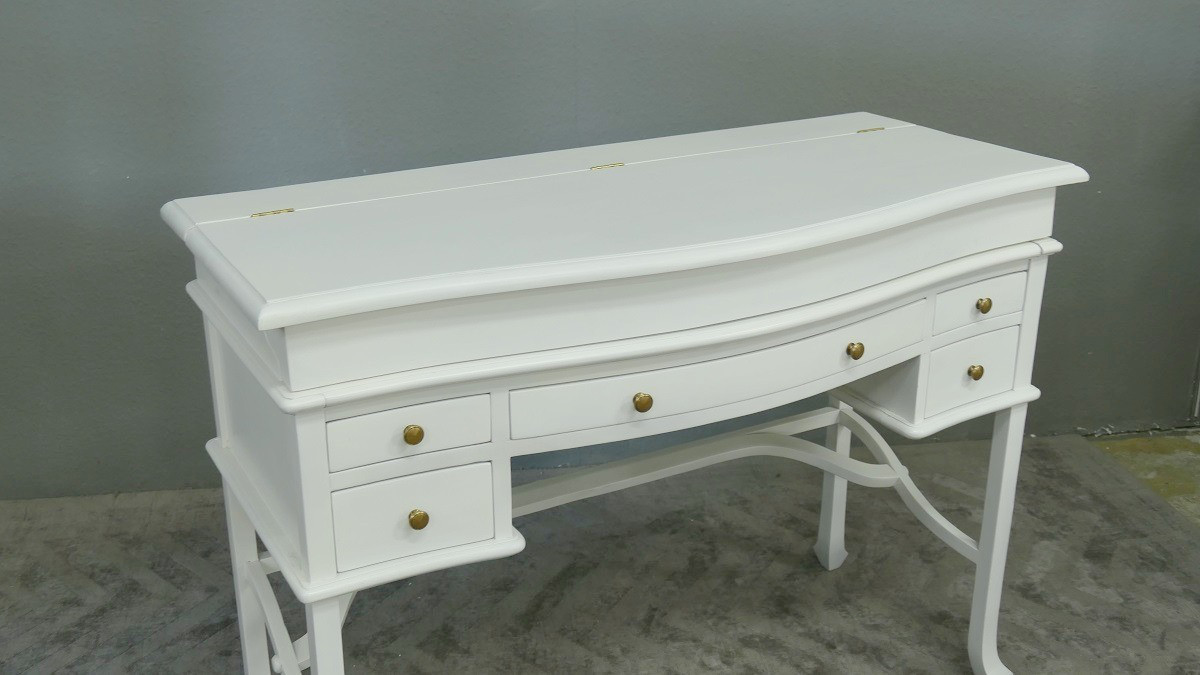 Sekretär Lady s Sekretär Mahagoni Chippendale Farbe weiss