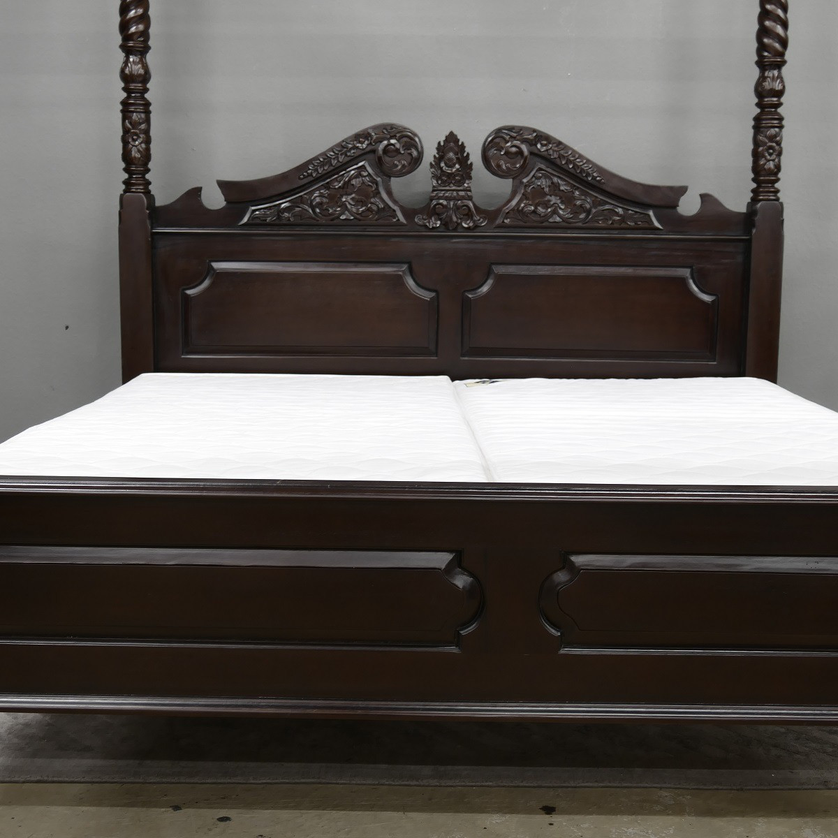 Englisches Bett Oxford Kolonialstil Mahagoni Matratzengrösse 160 x 200 cm 