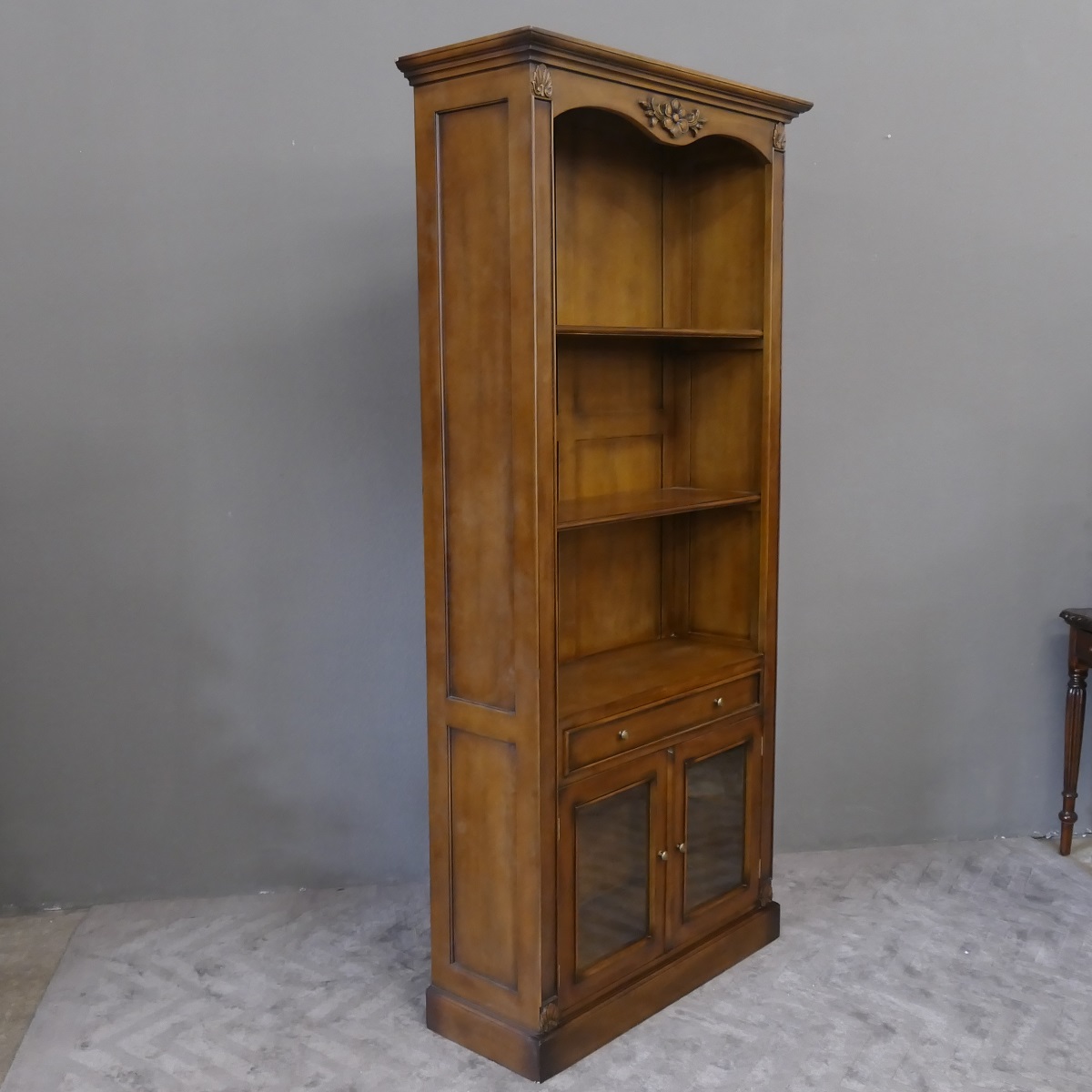 Buchregal Bücherschrank Bücherregal Regal Mahagoni 210 x 100 cm
