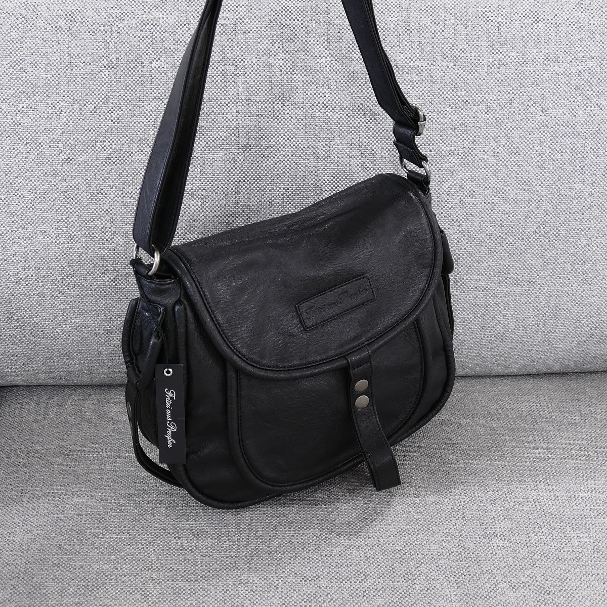 Tasche Schultertasche Shopper Bag Magdalena Boston Black Fritzi aus Preußen