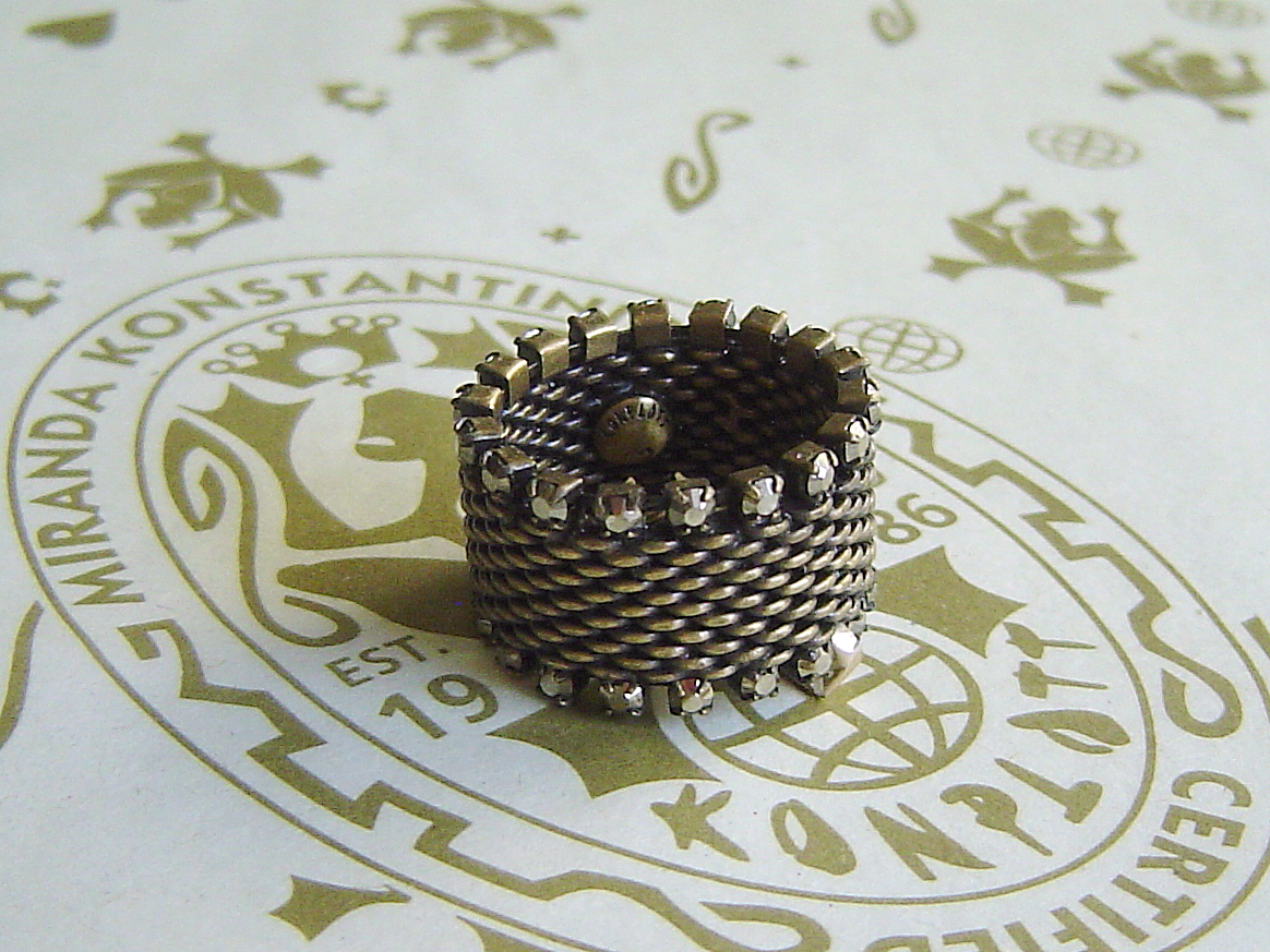 KONPLOTT Ring aus Serie Rock `n`Glam crystal antique bronce