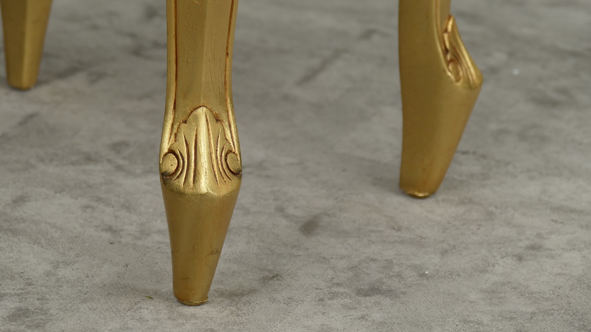 Chippendale Tisch Beistelltisch Konsole massiv Mahagoni Farbe Gold