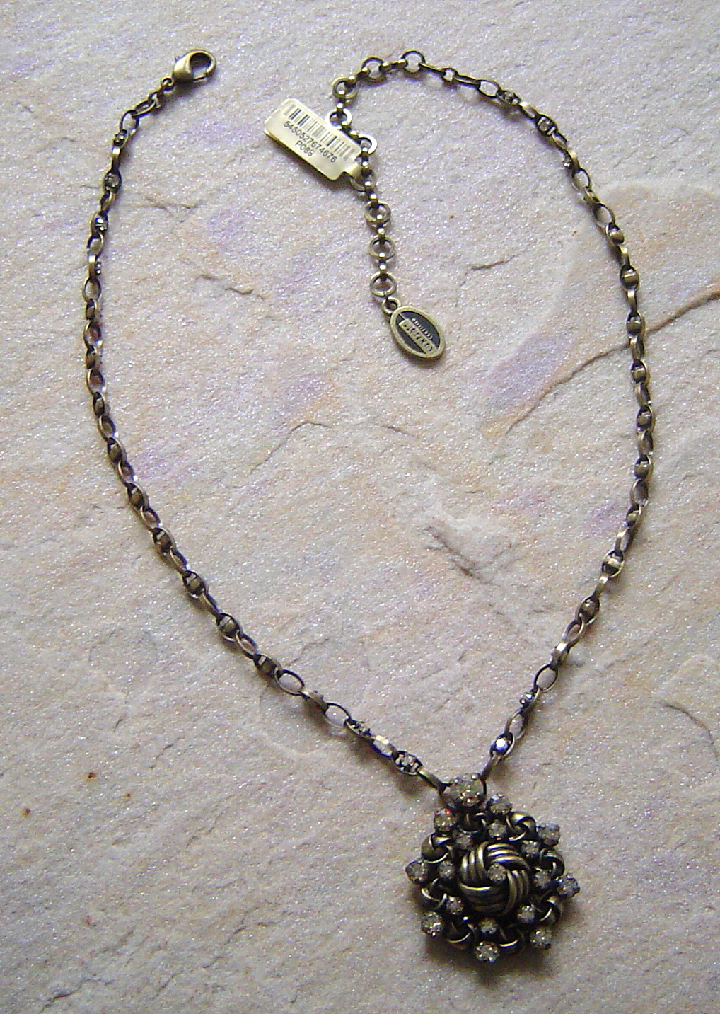 KONPLOTT Kette mit Anhänger La Comtesse beige  antique bronce