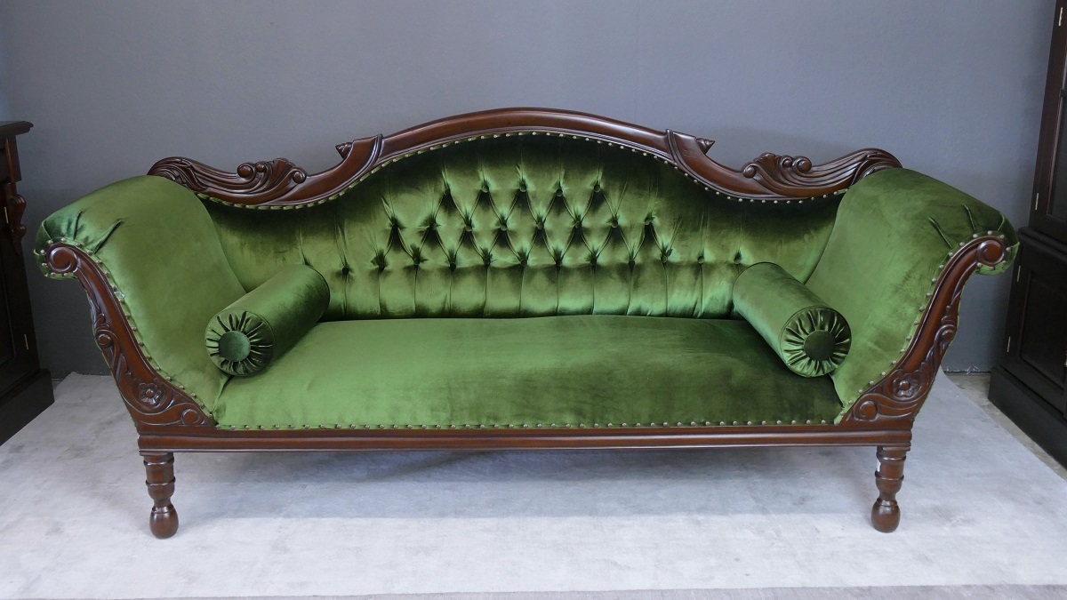 Wunderschöne Recamiere Ottomane Couch Mahagoni