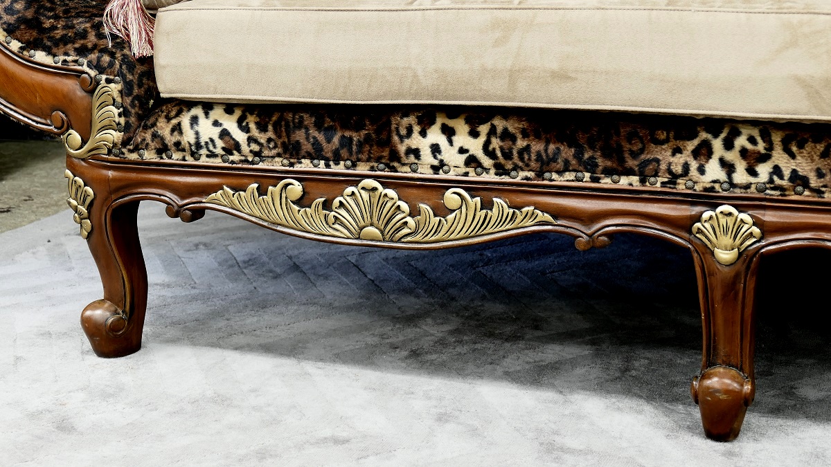 Designersofa Sofa Couch Sessel Couchgarnitur Ottomane Mahagoni Hunter 3-Sitzer