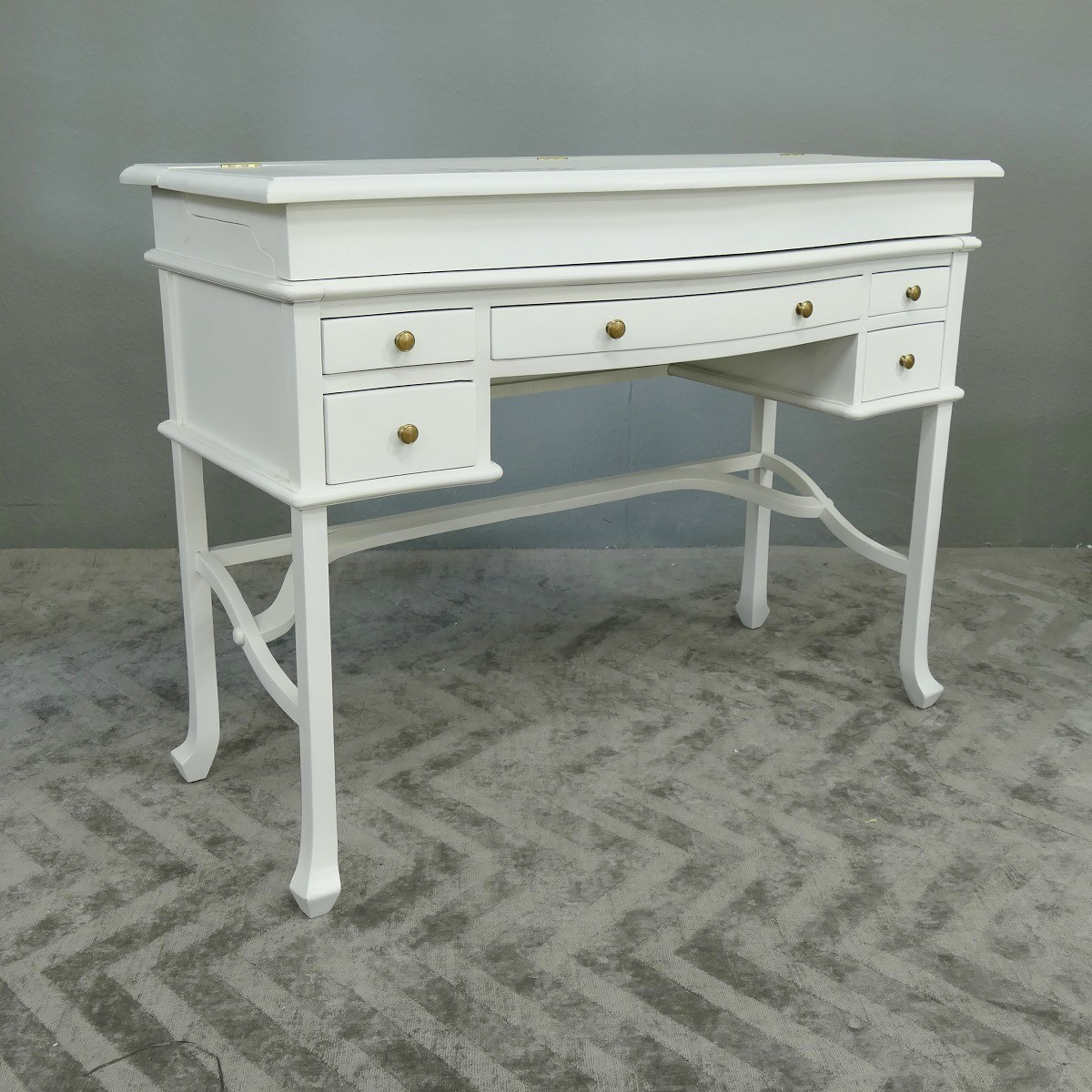 Sekretär Lady s Sekretär Mahagoni Chippendale Farbe weiss
