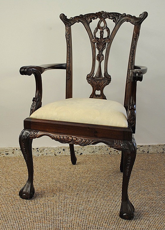 6er Stuhl Set Stühle Polsterstuhl Mahagoni brown Walnuss Bezug: BenHur 141