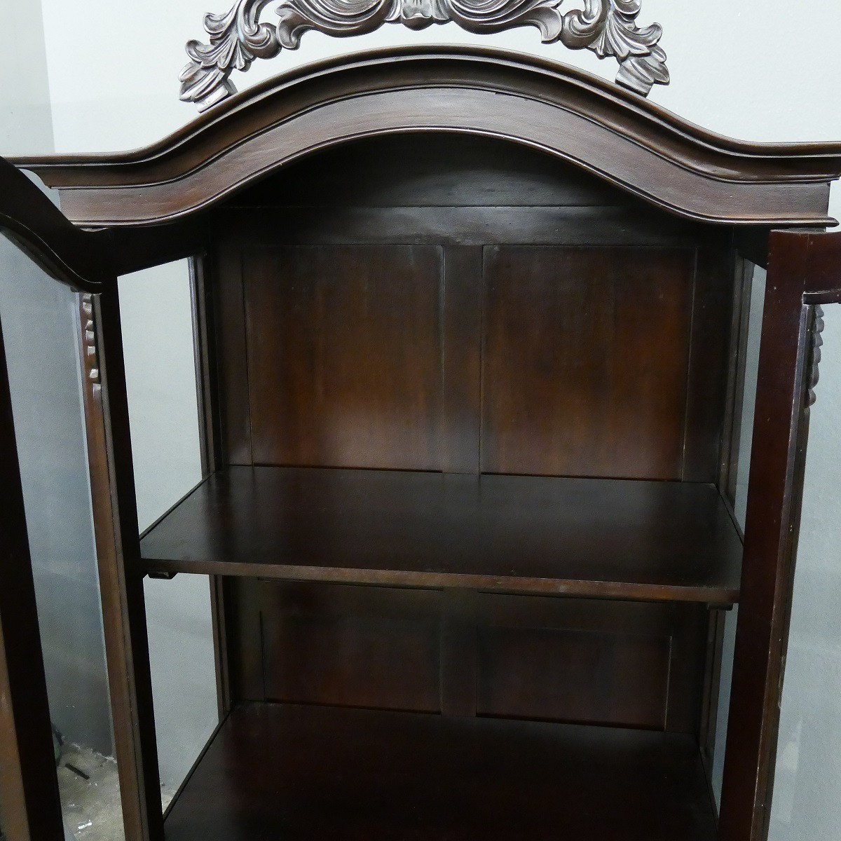 Englischer Chippendale Schrank Vitrine Mahagoni