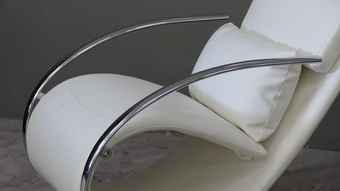 Schaukelstuhl Relaxliege Lounge Chair New Design Farbe: white