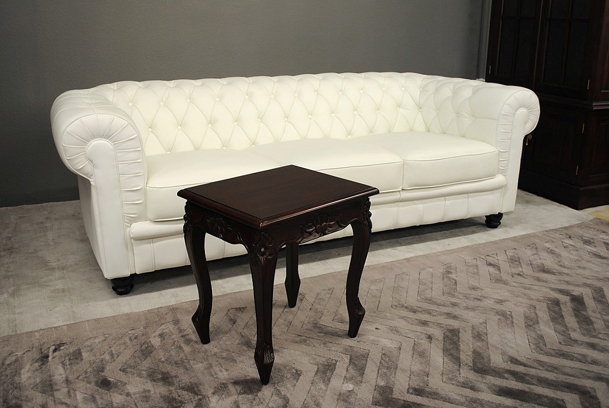 Chippendale Tisch Beistelltisch massiv Mahagoni Farbe dunkelbraun Walnuss