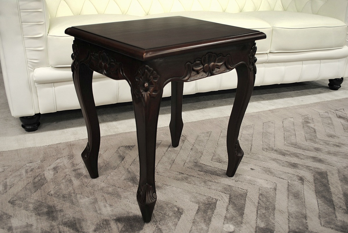 Chippendale Tisch Beistelltisch massiv Mahagoni Farbe dunkelbraun Walnuss