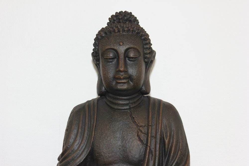 Stilvolle grosse Buddha Figur Dekofigur sitzender Buddha Höhe 70 cm