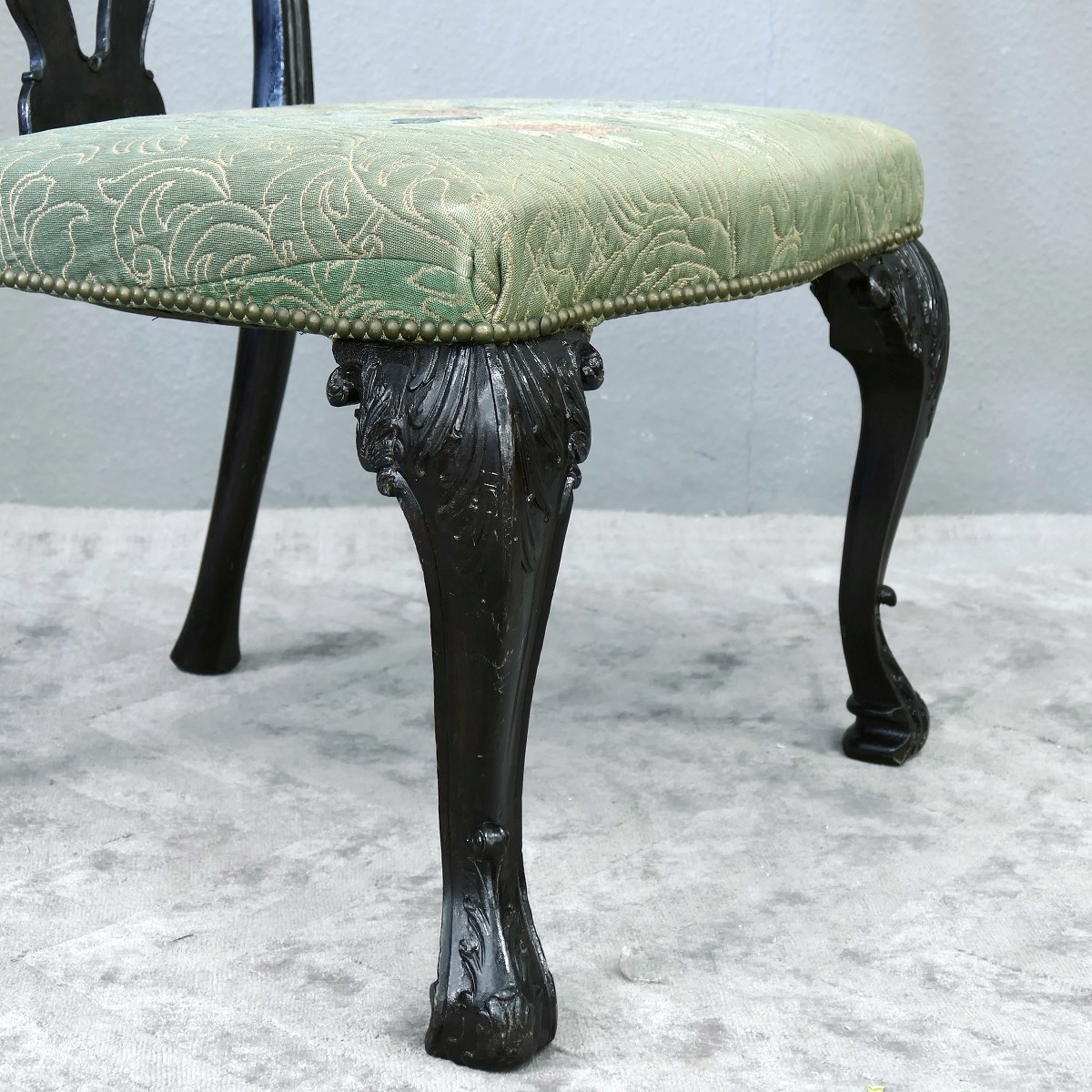 Stuhlset 2 Stück Stuhl Stühle Mahagoni Antik um 1890