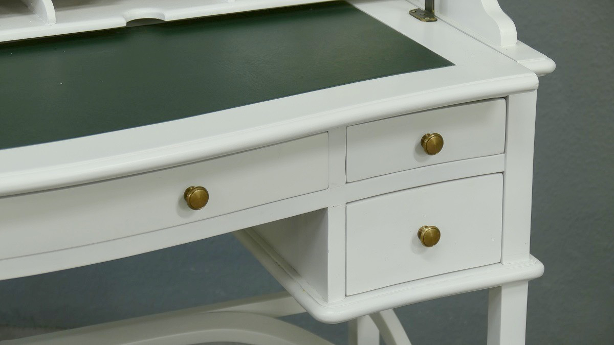 Sekretär Lady s Sekretär Mahagoni Chippendale Farbe weiss