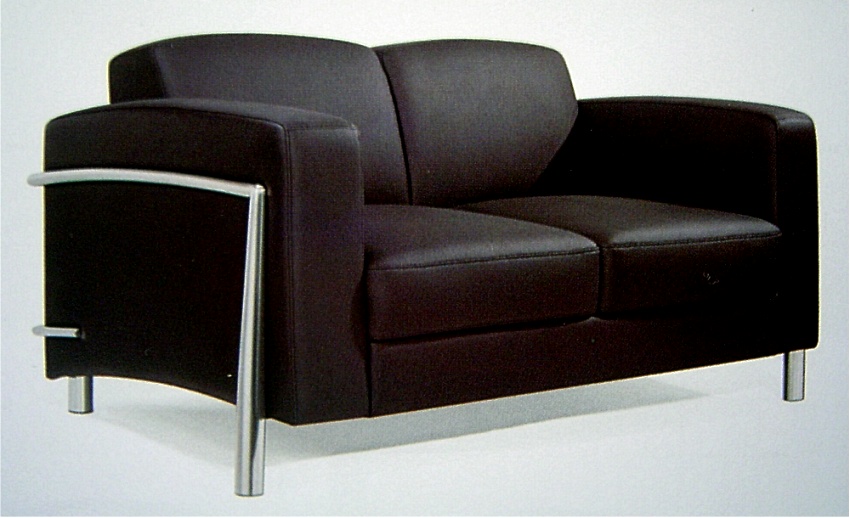 Leder Couch  Designer Lounge Office Couch 2 er Verona Leather