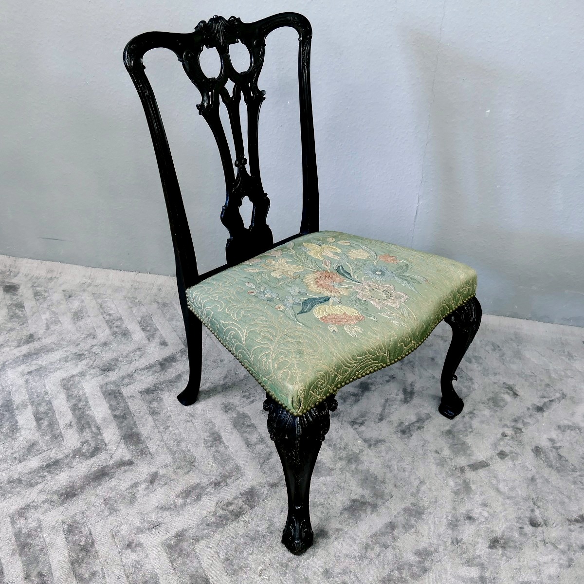 Stuhlset 2 Stück Stuhl Stühle Mahagoni Antik um 1890