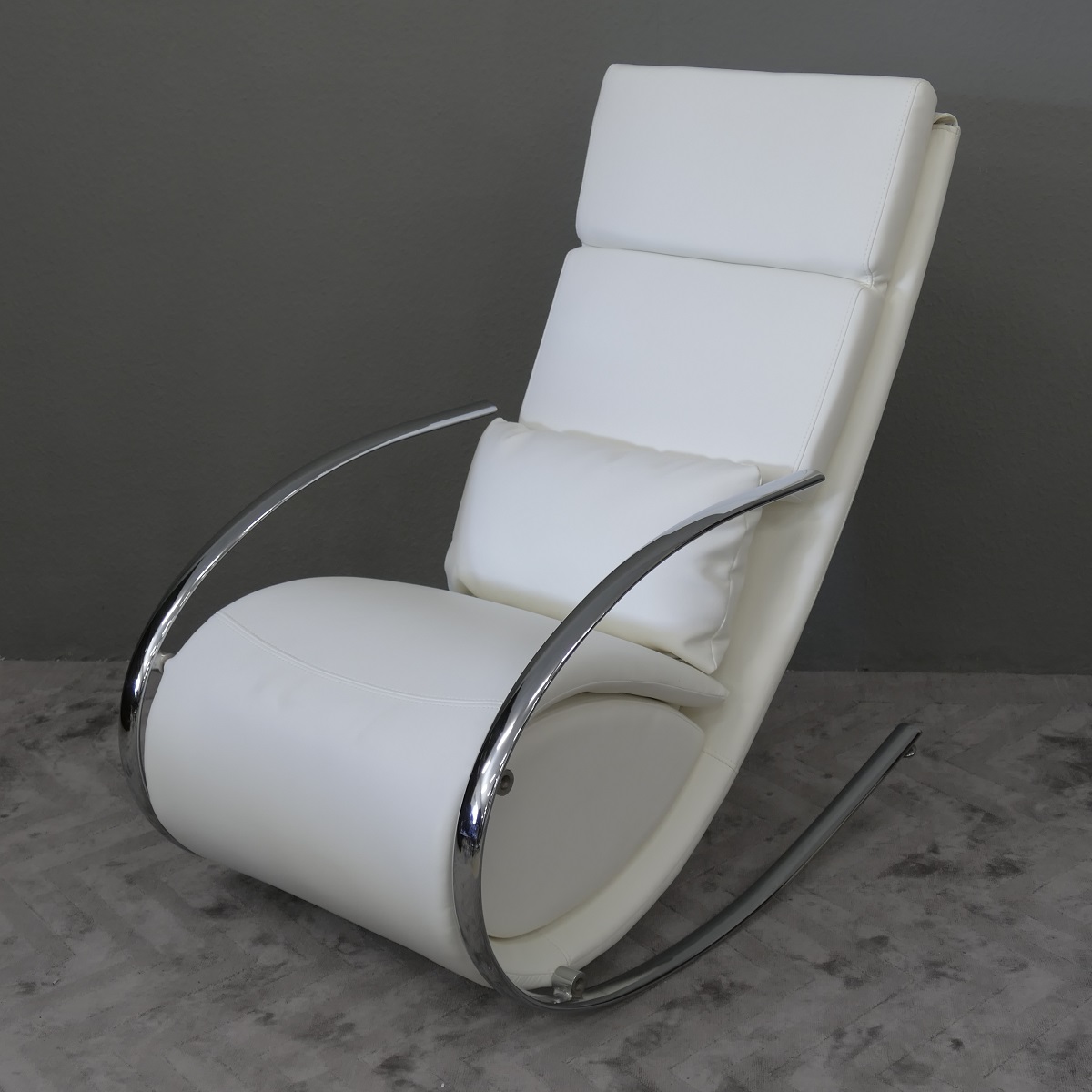 Schaukelstuhl Relaxliege Lounge Chair New Design Farbe: white