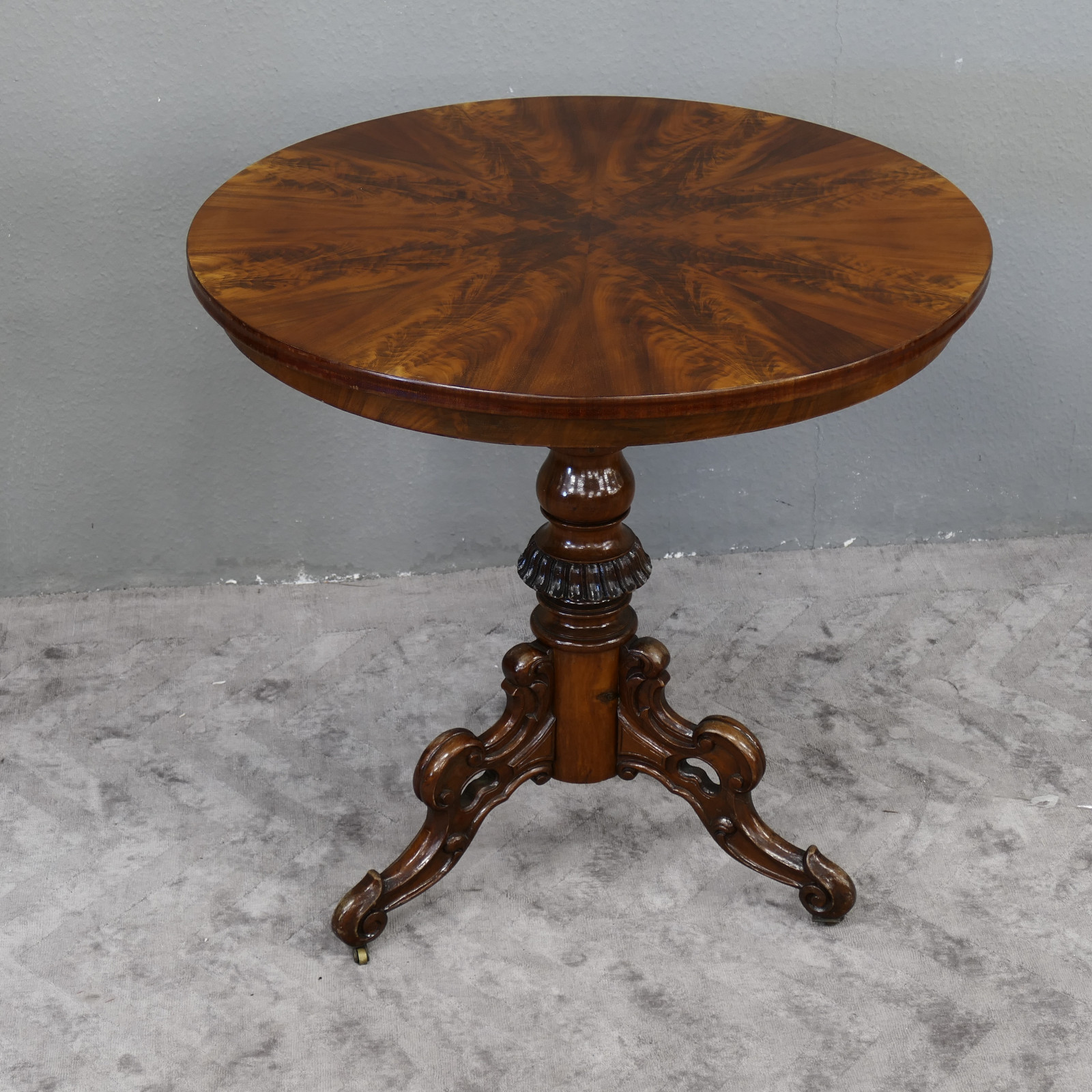  Tisch Teetisch Beistelltisch Winetable Mahagoni Intarsien Antik um 1890