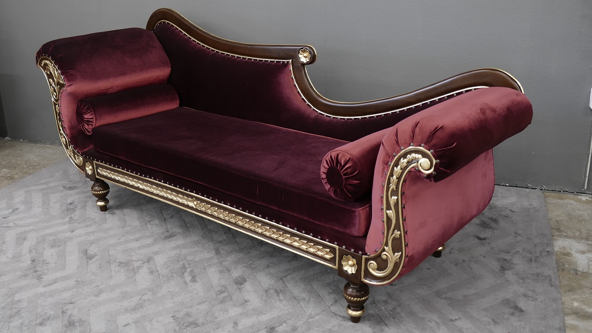 Wunderschöne Couch Recamiere Ottomane Mahagoni