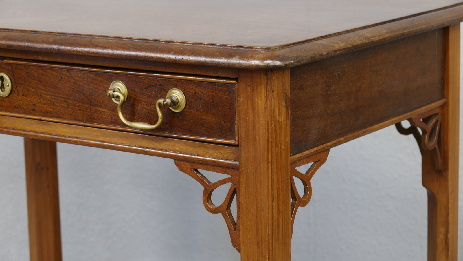 Tisch Schreibtisch Schreibkonsole Cambridgeshire Mahagoni Antik um 1890