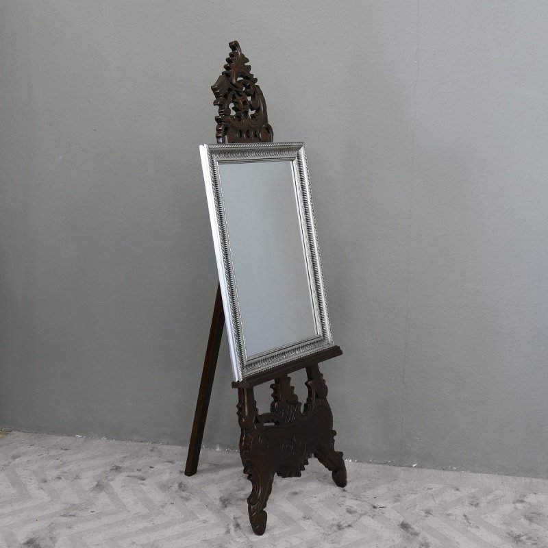 Stylishe Staffelei Mahagoni dunkelbraun Walnuss Höhe 150 cm