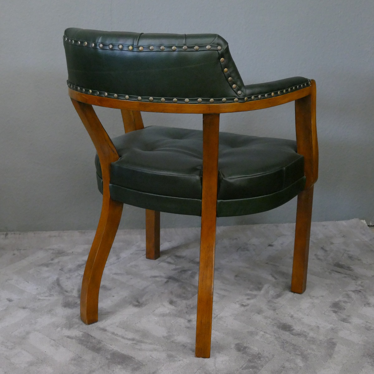 Stuhl Bürostuhl Bürosessel Chefsessel Oxford massiv Mahagoni brown Walnuss