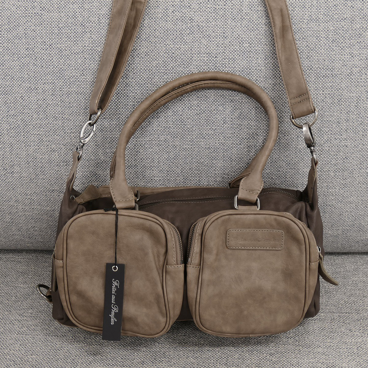Handtasche Shopper Bag Dagmar Dallas Olive/Grey Fritzi aus Preußen Kopie Kopie