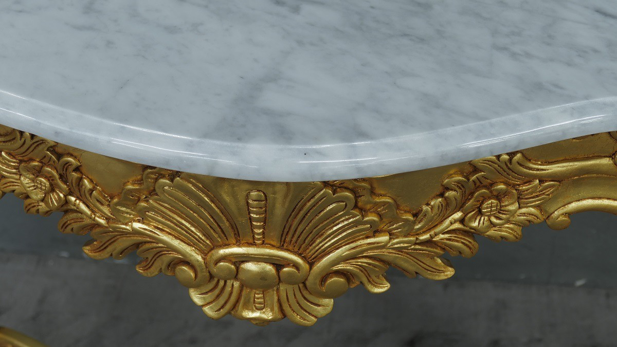 Englische Konsole Mahagoni Gold Rococo ein Blickfang