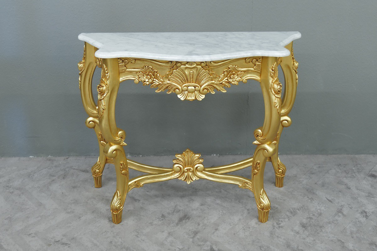 Englische Konsole Mahagoni Gold Rococo ein Blickfang