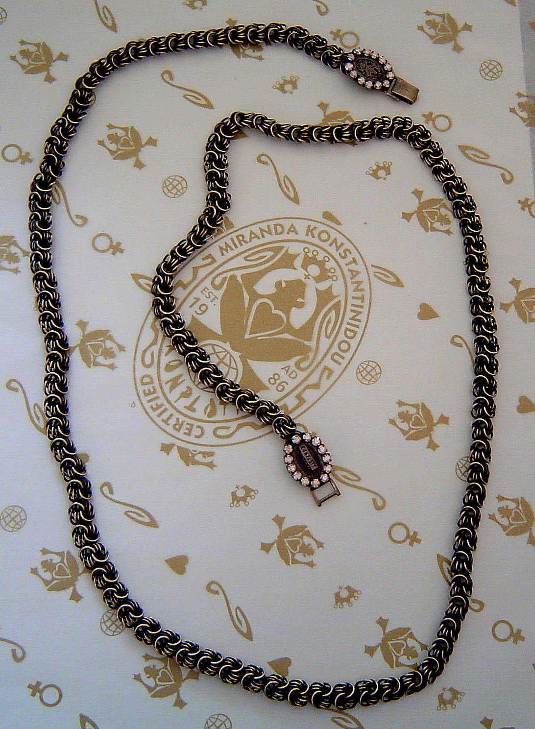 KONPLOTT Kette La Comtesse beige  antique bronce