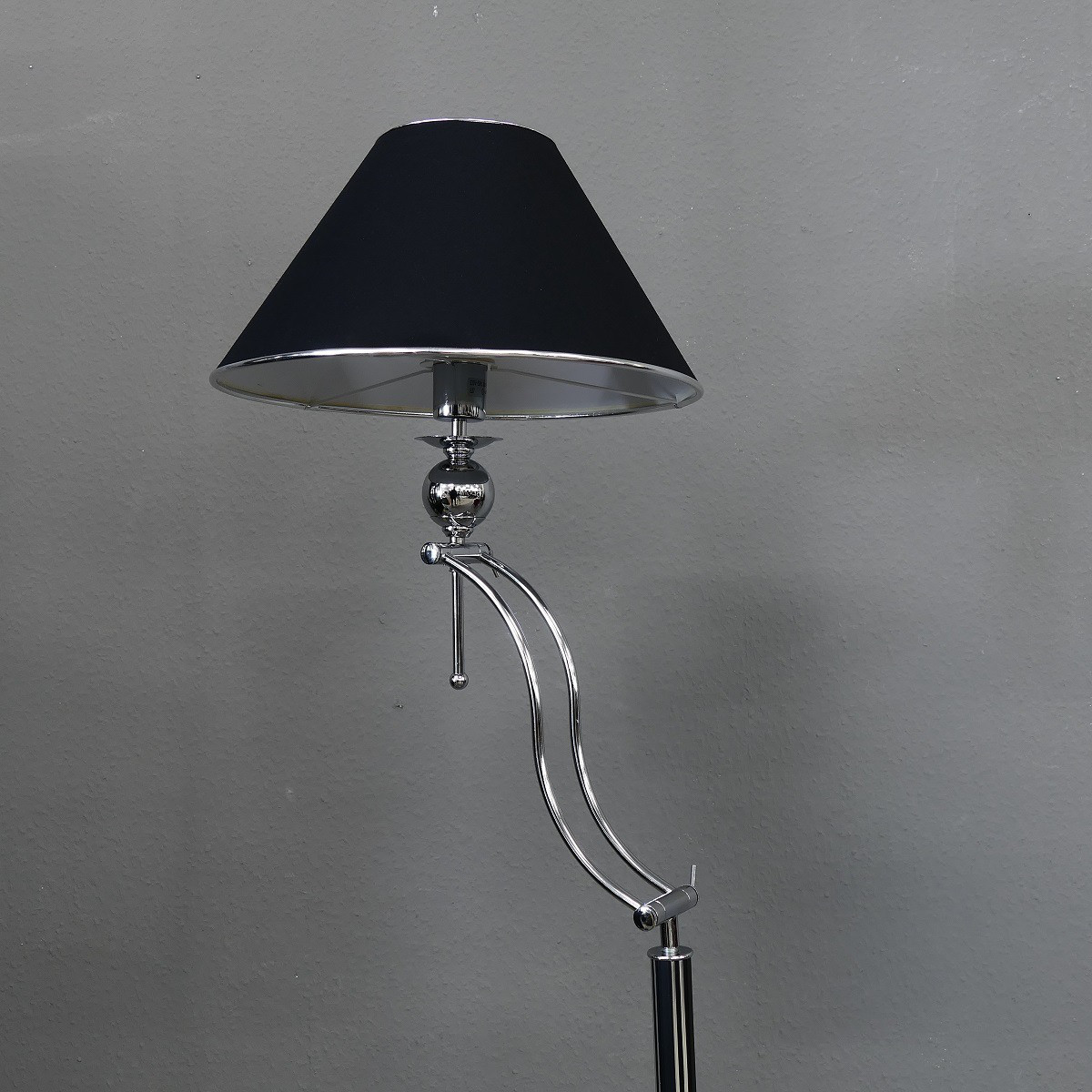 Designer Stehlampe Chrom  Black Höhe 170 cm stylishes Design