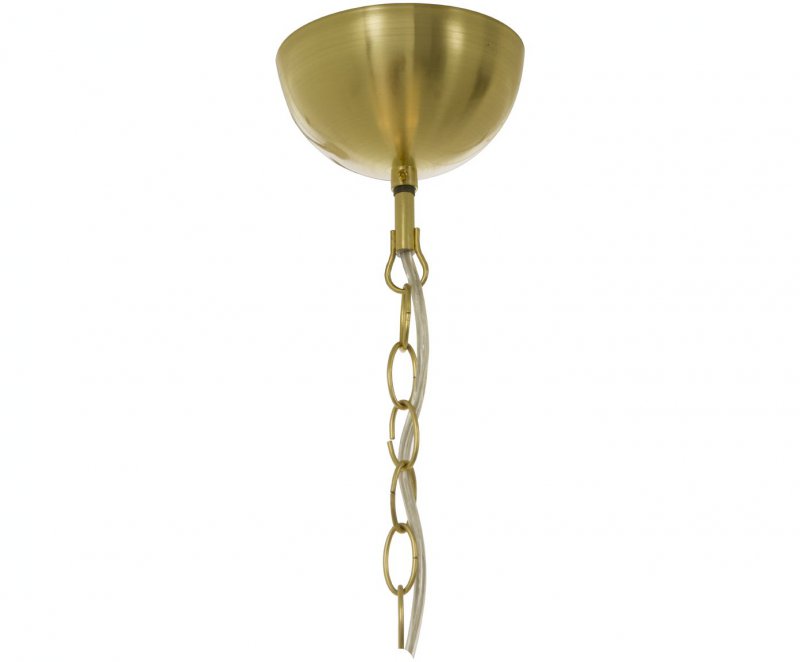 Pendelleuchte Orfeus aus Opalglas und Messing