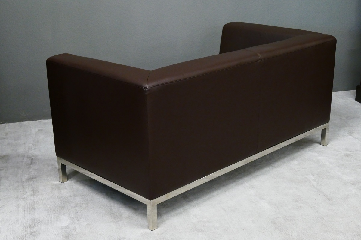 Designer Couch / Office Line "Firenze" 2-Sitzer Italy Leder