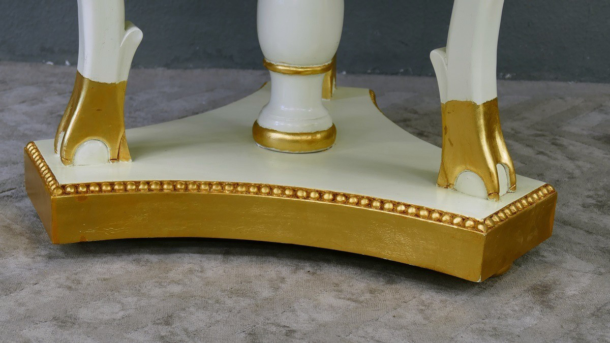 Chippendale Tisch Esstisch Mahagoni excellent white / gold Ausstellungsstück